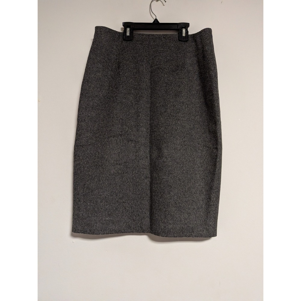 Les Copains Grey Virgin Wool Cashmere Blend Pencil Skirt Made in Italy Size 40 - Picture 7 of 14